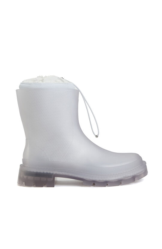 Beyaz Kadın Yağmur Botu
