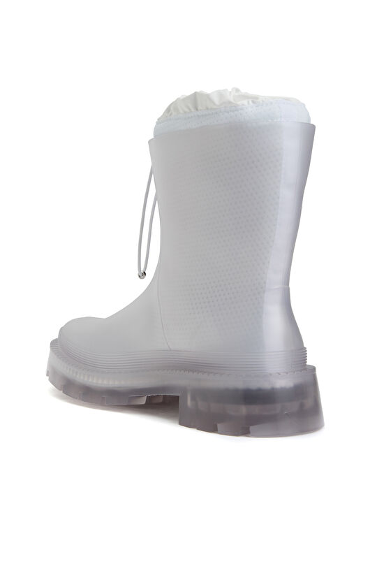 Beyaz Kadın Yağmur Botu