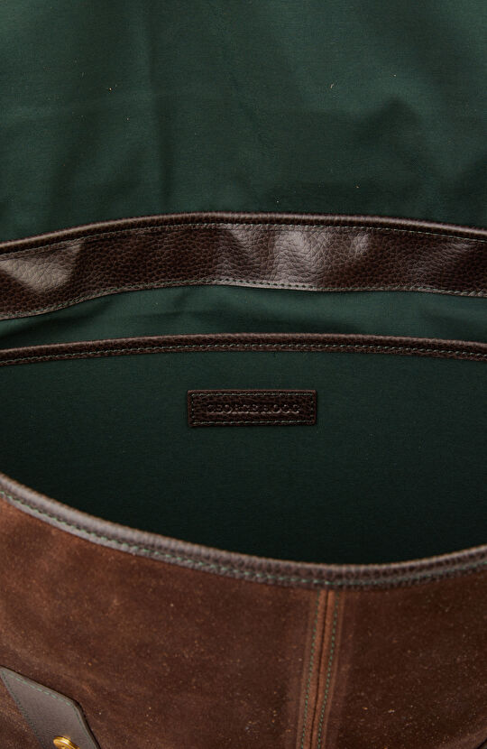 Kahverengi Erkek Süet Laptop Çantası