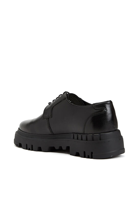 Black Lace-up Men's Leather Shoes