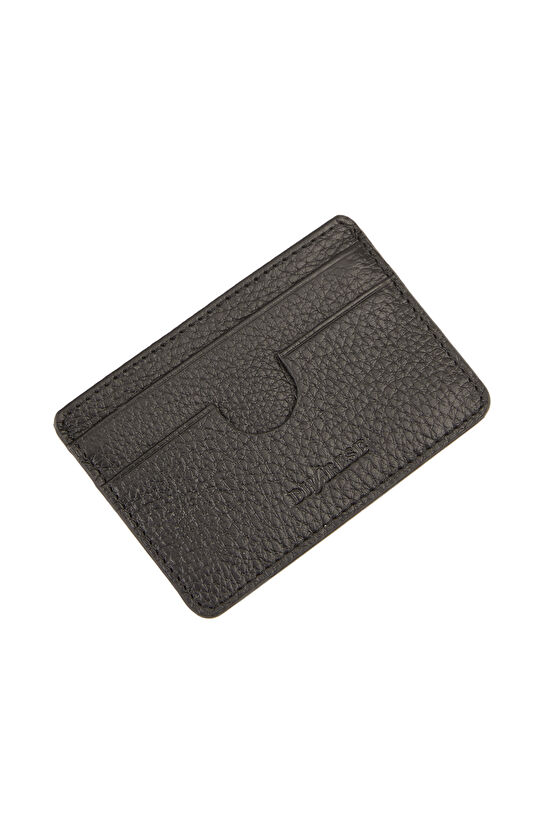 Siyah Erkek Deri Kartlık