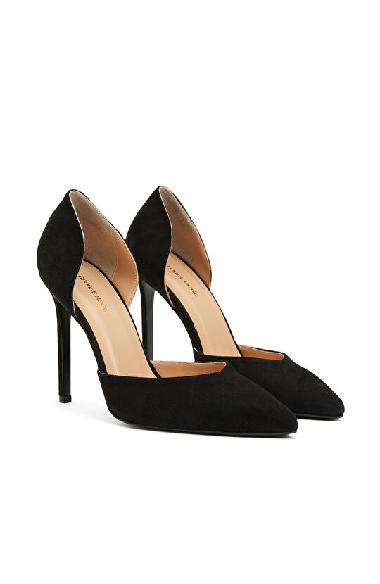 Siyah Deri Stiletto