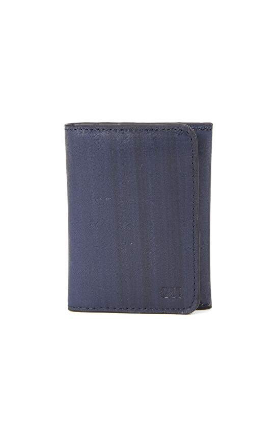 Lacivert Erkek Deri Kartlık