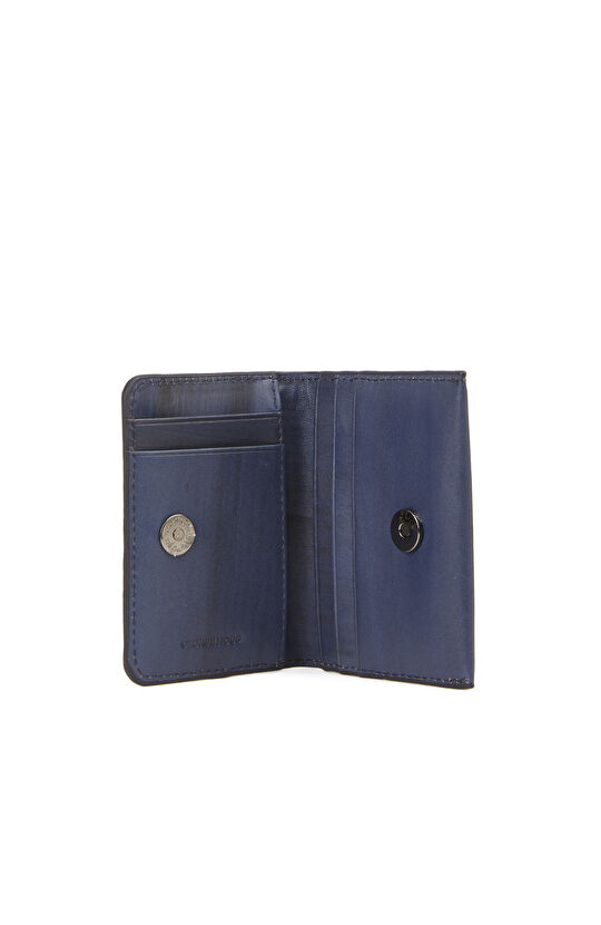 Lacivert Erkek Deri Kartlık