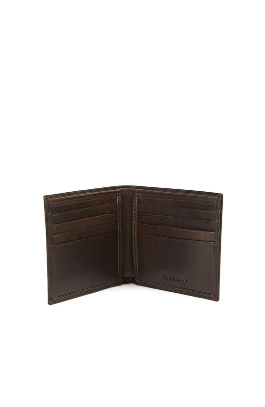 Kahverengi Kart Bölmeli Erkek Deri Cüzdan