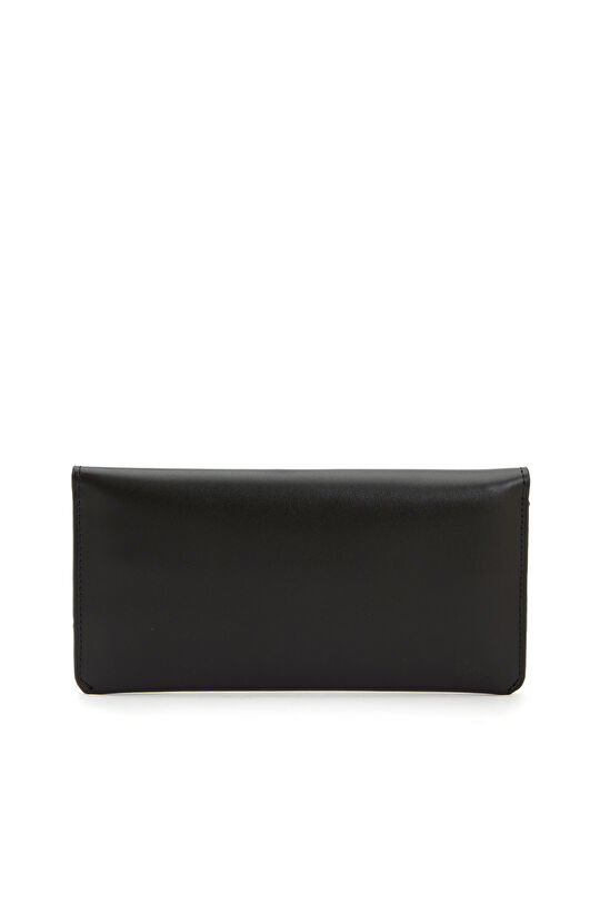 Siyah Logolu Kadın Cüzdanü