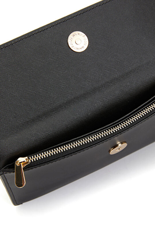 Siyah Logolu Kadın Cüzdanü