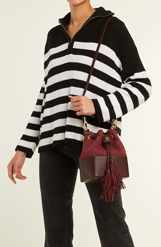 Bordo Kadın Postacı Çantası