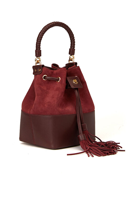 Bordo Kadın Postacı Çantası