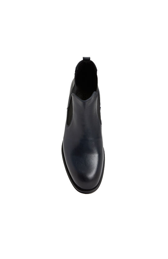 Lacivert Erkek Deri Bot