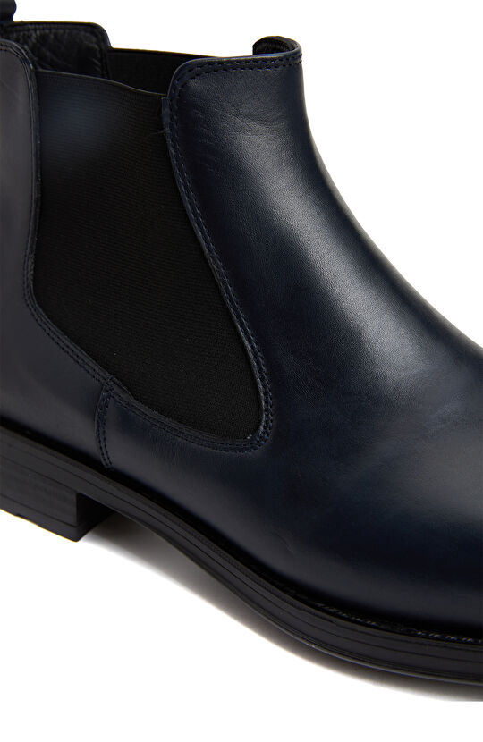 Lacivert Erkek Deri Bot