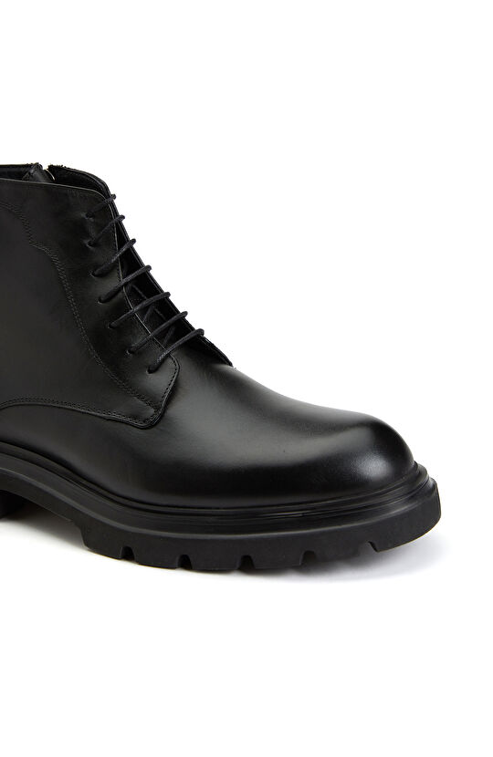 Siyah Erkek Deri Bot