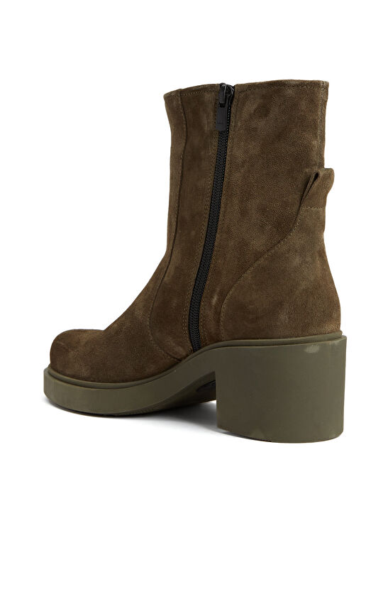 Haki Kadın Deri Bot