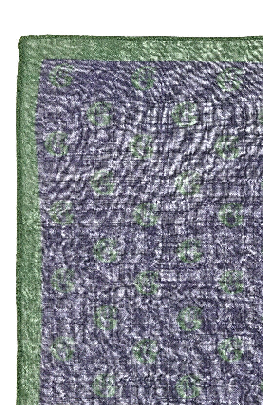 Yeşil Lacivert Yün Mendil