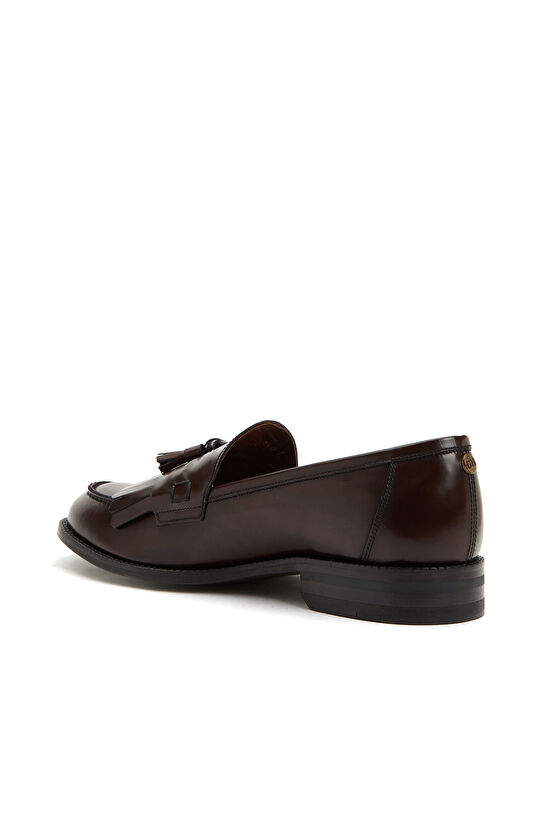 Bordo Kadın Deri Loafer