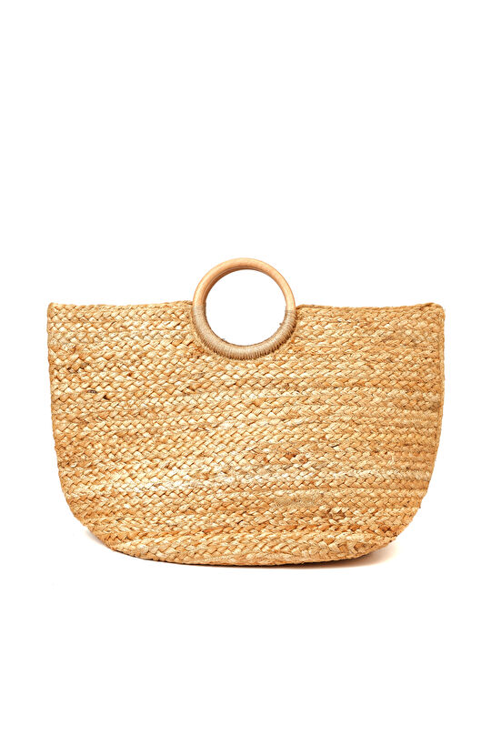 Naturel Kadın Kağıt Hasır Çanta