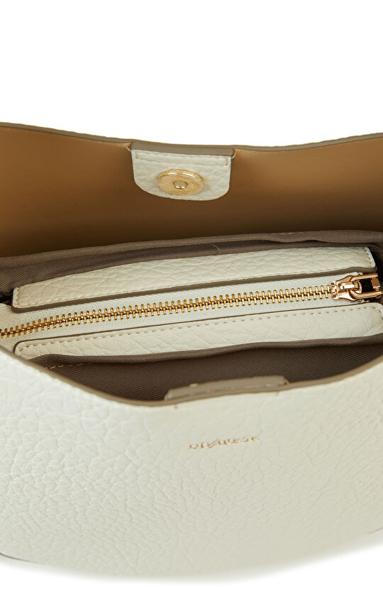 Bej Çıtçıt Kapama Kadın Omuz Çantası