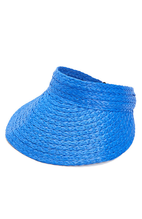 Lacivert Kadın Hasır Şapka