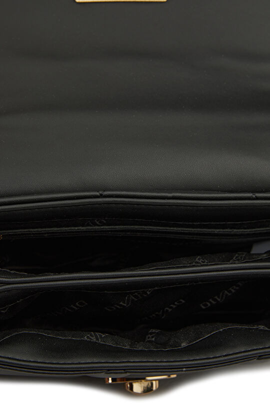 Siyah Kapitoneli Kadın Omuz Çantası