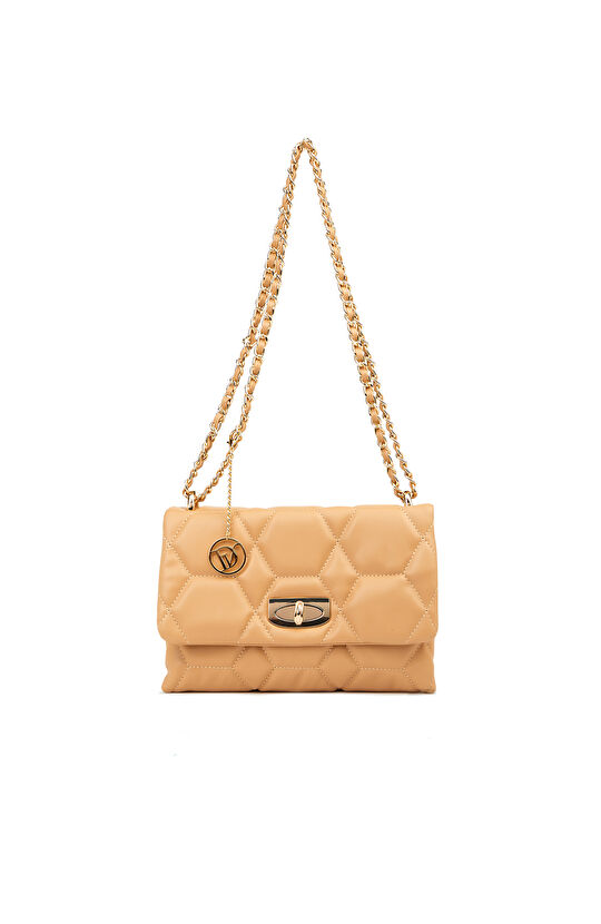 Nude Kapitoneli Kadın Omuz Çantası