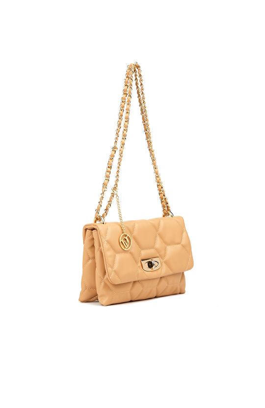 Nude Kapitoneli Kadın Omuz Çantası