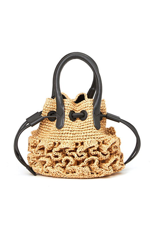 Bej Kadın Hasır Çanta