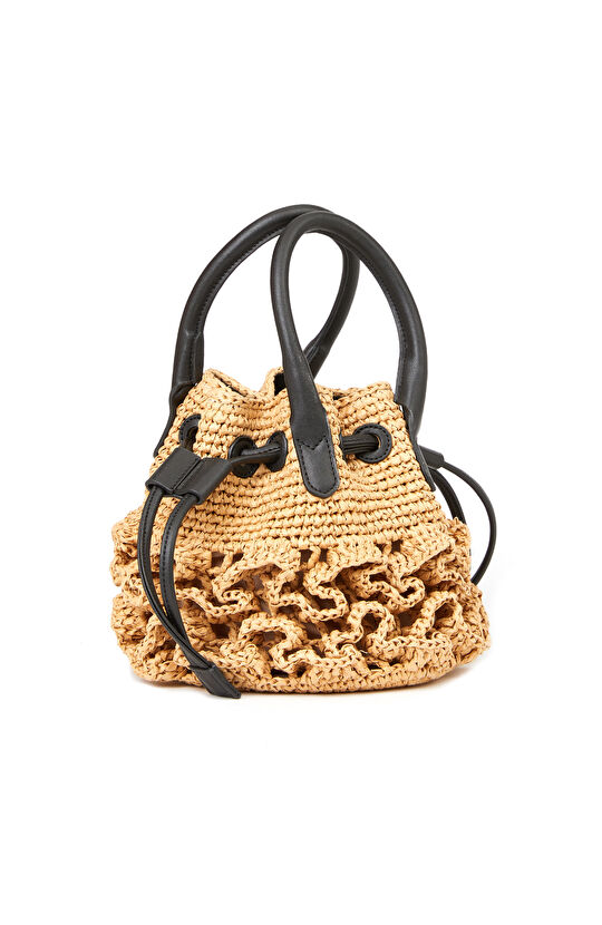 Bej Kadın Hasır Çanta