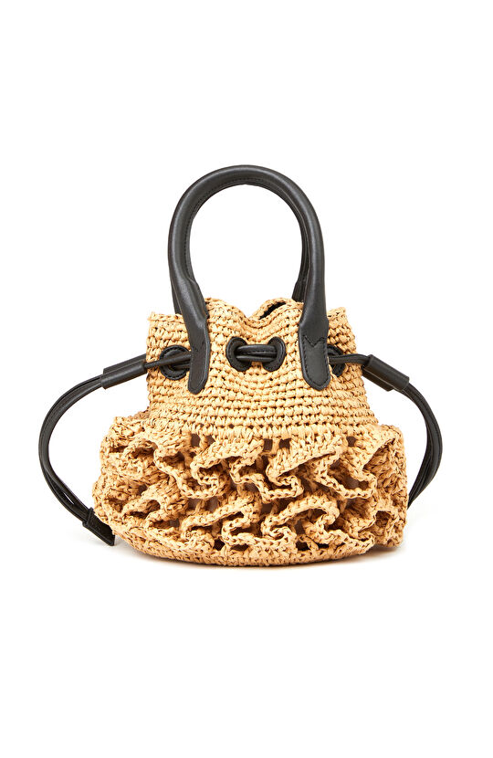 Bej Kadın Hasır Çanta