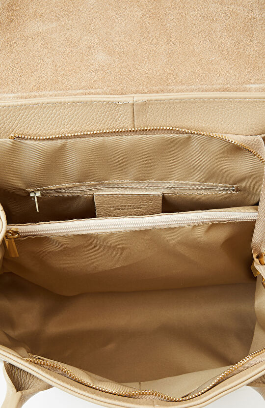 Bej Kadın Deri Çanta