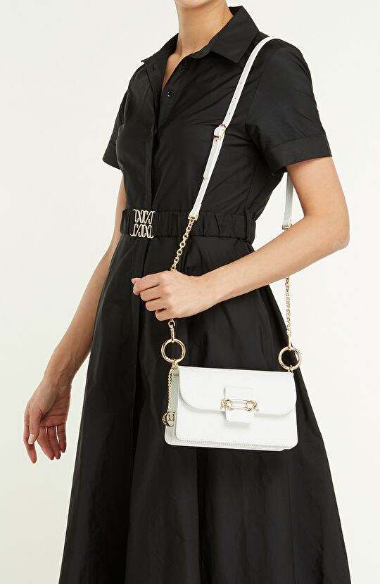 Beyaz Kadın Deri Çanta