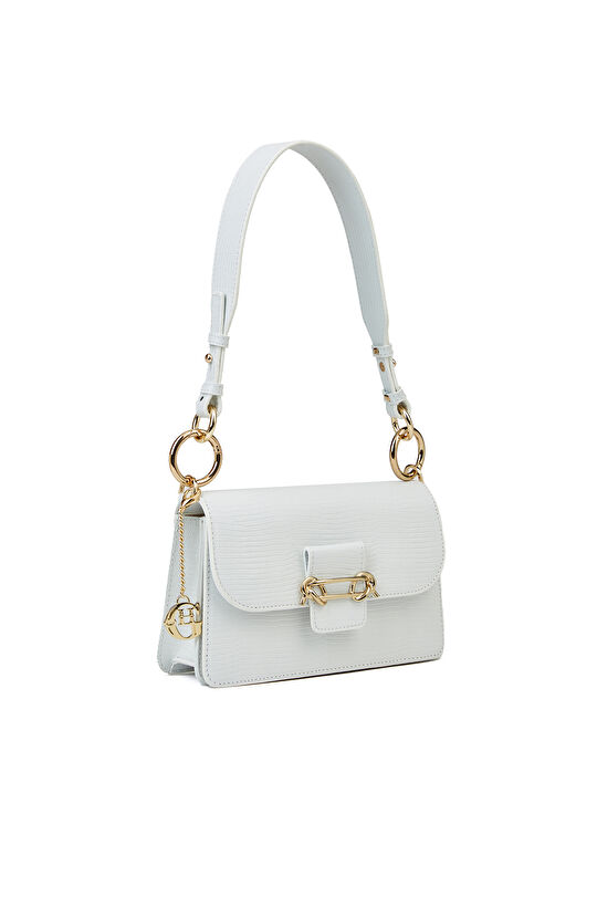 Beyaz Kadın Deri Çanta