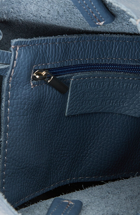 Mavi Kadın Deri Çanta