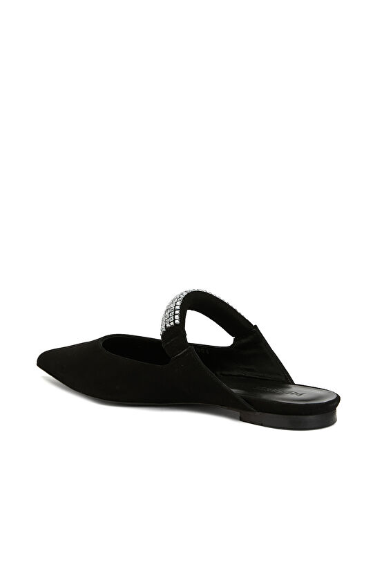 Siyah Kadın Süet Terlik