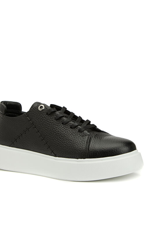 Siyah Kadın Deri Sneaker