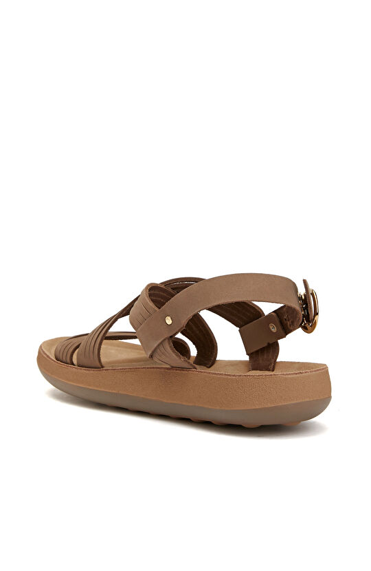 Vizon Kadın Deri Sandalet