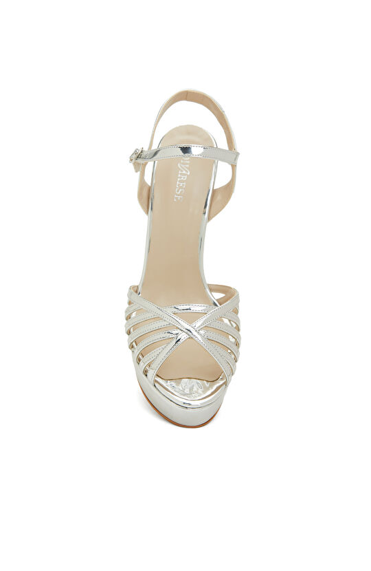 Silver Kadın Parlak Deri Sandalet
