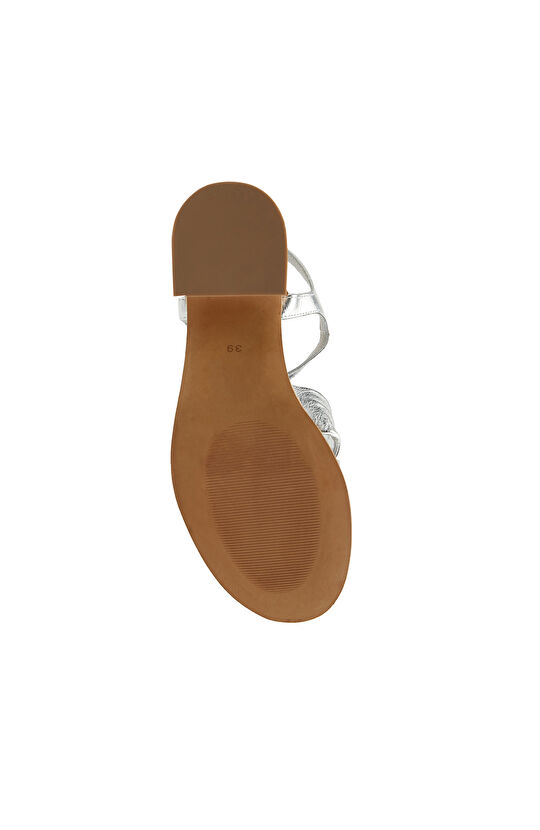 Silver Kadın Deri Sandalet