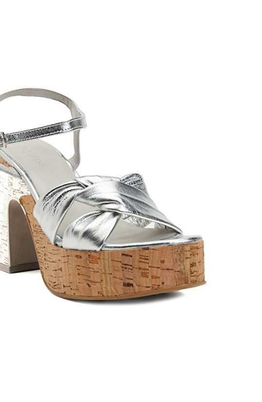 Silver Kadın Deri Sandalet