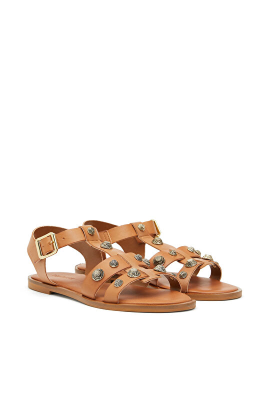 Taba Kadın Deri Sandalet