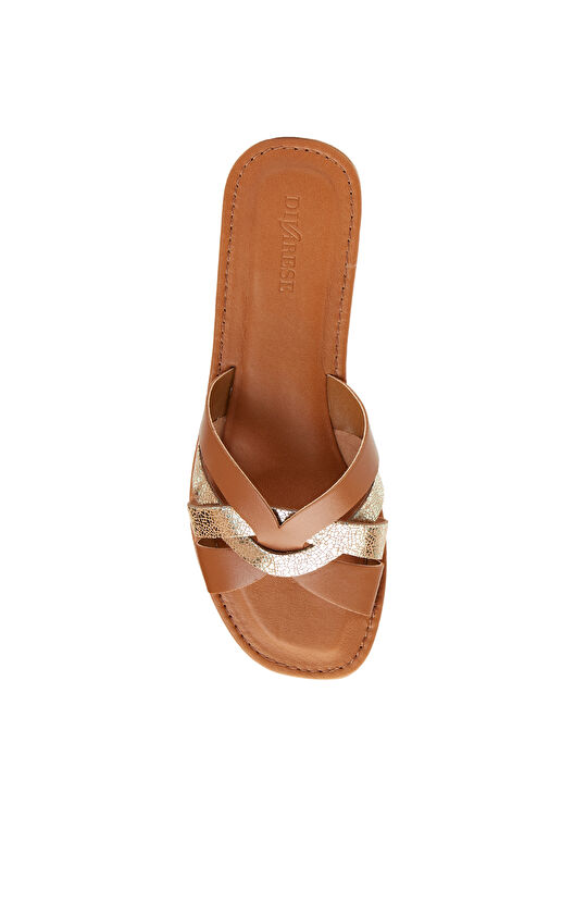 Taba Kadın Deri Terlik