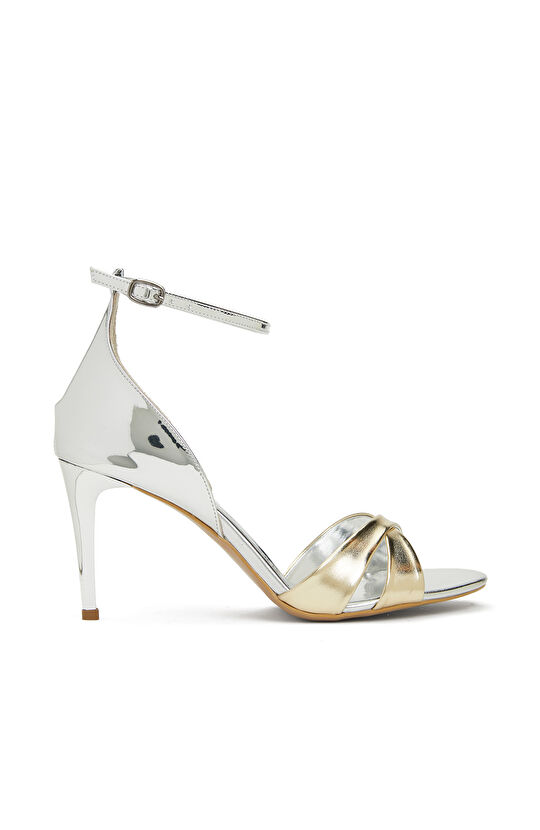 Gümüş Altın Kadın Sandalet 