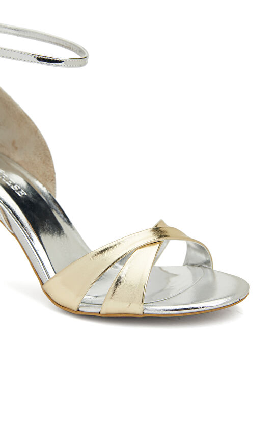 Gümüş Altın Kadın Sandalet 