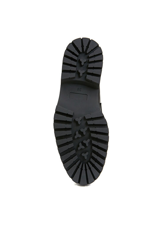 Siyah Kadın Deri Loafer