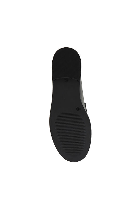 Siyah Kadın Deri Loafer