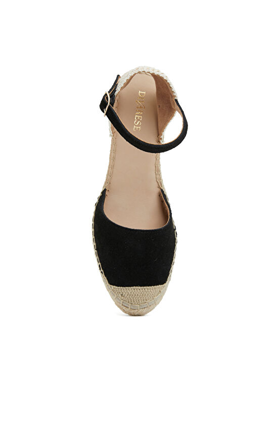 Siyah Kadın Süet Espadril