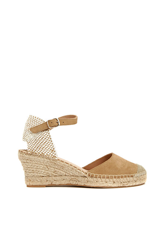 Bej Kadın Süet Espadril