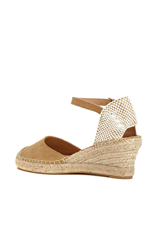 Bej Kadın Süet Espadril