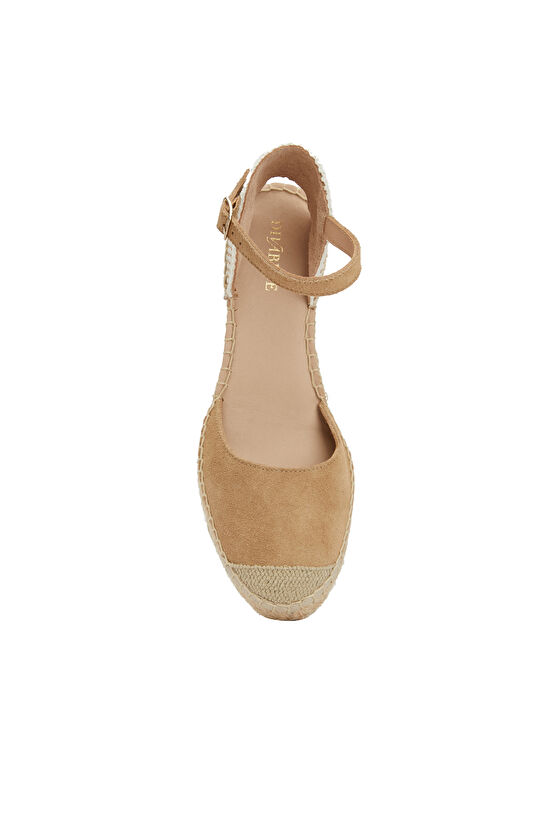Bej Kadın Süet Espadril