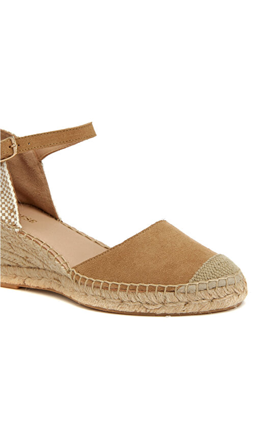 Bej Kadın Süet Espadril