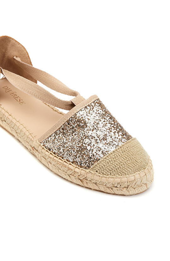 Bej Kadın Hasır Espadril